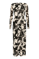 Marlowe Marble Print Knit Midi Dress