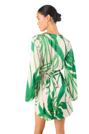 Isla Iris Print Satin Mini Dress