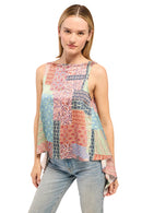 Zahara Satin Scarf Hem Top