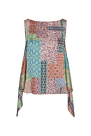 Zahara Satin Scarf Hem Top