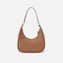 Brown Crescent Hobo Bag