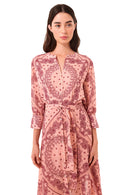 Rosalie Bandana Print Handkerchief Midi Dress