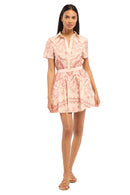Rosalie Ceramic Print Mini Shirt Dress