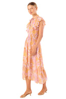 Bloomwater Ruffle Midi Dress