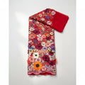 Floral fabric with colorful flowers on a white background
