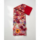 Floral fabric with colorful flowers on a white background