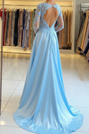Elegant Lace Split Evening Dress for Women – Formal Prom & Special Occasion Gown