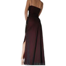 Elegant Split Sling Prom Evening Dress for Women – Sleeveless Formal Party Gown