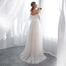 White Off Shoulder Elegant Prom Dress for Women – Mesh Formal Evening Party Gown