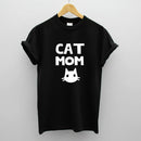 Women’s Cat Mom cotton t-shirt front view graphic design