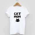 Women’s Cat Mom cotton t-shirt front view graphic design