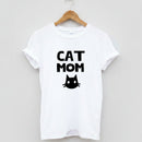 Women’s Cat Mom cotton t-shirt front view graphic design