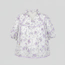 Women’s Floral Printed Chiffon Blouse – Lightweight Pullover Casual Fashion Top