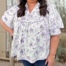 Women’s Floral Printed Chiffon Blouse – Lightweight Pullover Casual Fashion Top