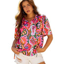 Women's Floral Printed Chiffon Blouse – Casual Korean Style Fashion Top