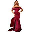 Women's High Waist Prom Evening Dress – Elegant Strapless Formal Party Gown