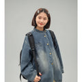 Women's loose fit casual commuter blouse front view