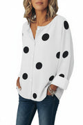 Women’s printed blouse front view casual fashion top
