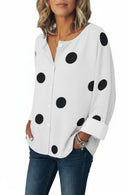 Women’s printed blouse front view casual fashion top
