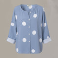 Women’s printed blouse front view casual fashion top