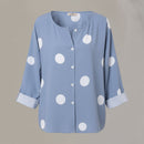 Women’s printed blouse front view casual fashion top