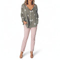 Women’s printed blouse front view casual fashion top