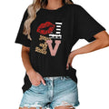 Women’s printed cotton t-shirt front view urban casual style
