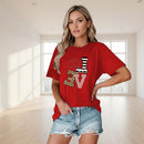 Women’s Printed Cotton T-Shirt – Urban Casual Long Sleeve Pullover Top